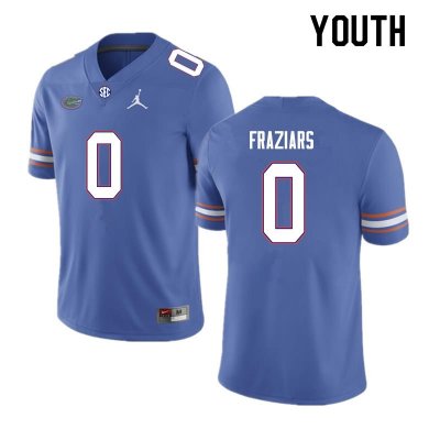 Youth Florida Gators #0 Ja'Quavion Fraziars NCAA Nike Royal Authentic Stitched College Football Jersey AML0662EV